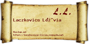 Laczkovics Lívia névjegykártya