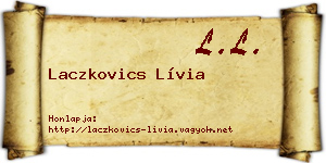 Laczkovics Lívia névjegykártya