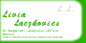 livia laczkovics business card